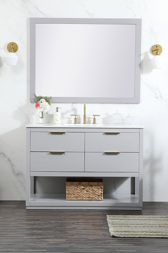 Elegant Bathroom Vanity - Gray (VF19248GR-BS)