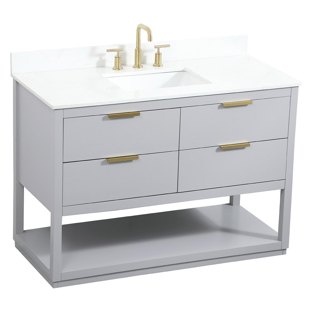 Elegant Bathroom Vanity - Gray (VF19248GR-BS)
