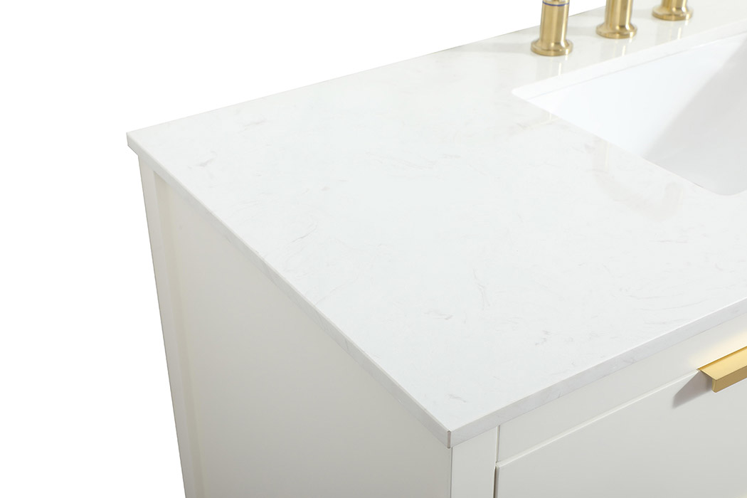 Elegant Bathroom Vanity - White (VF19248WH)