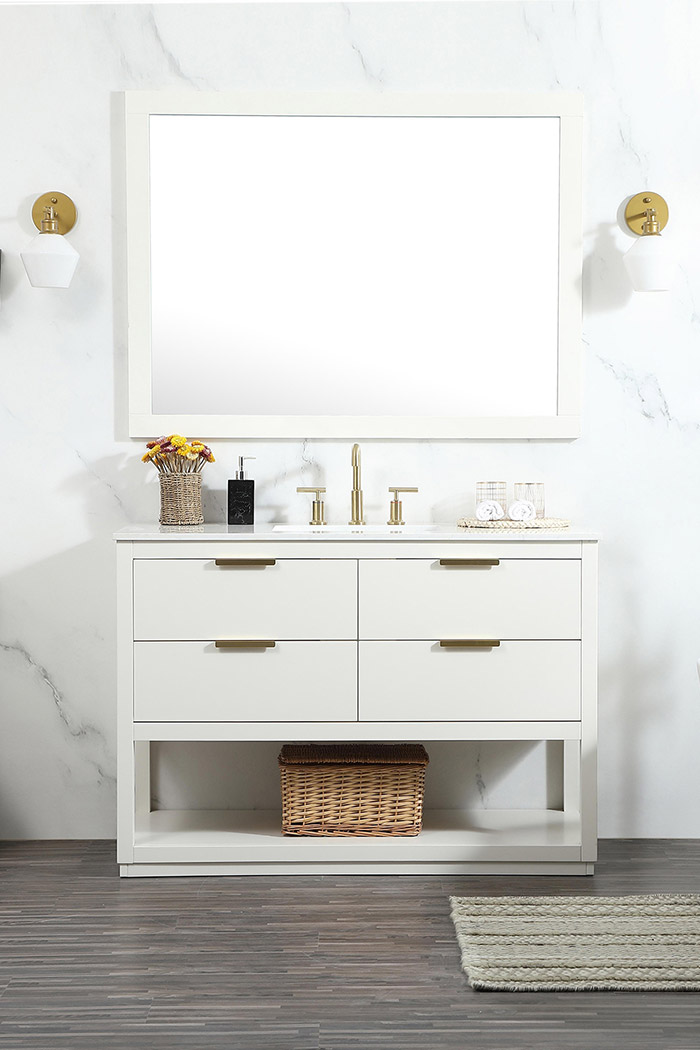 Elegant Bathroom Vanity - White (VF19248WH)