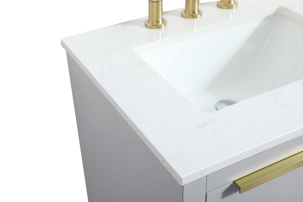 Elegant Bathroom Vanity - Gray (VF19424GR)