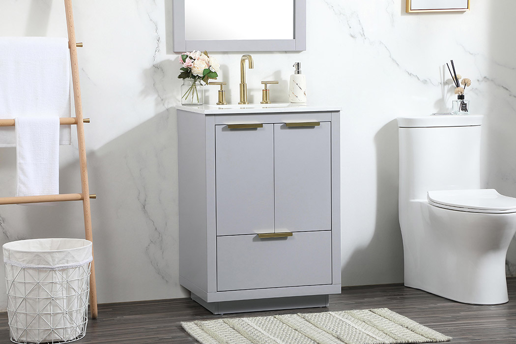 Elegant Bathroom Vanity - Gray (VF19424GR)