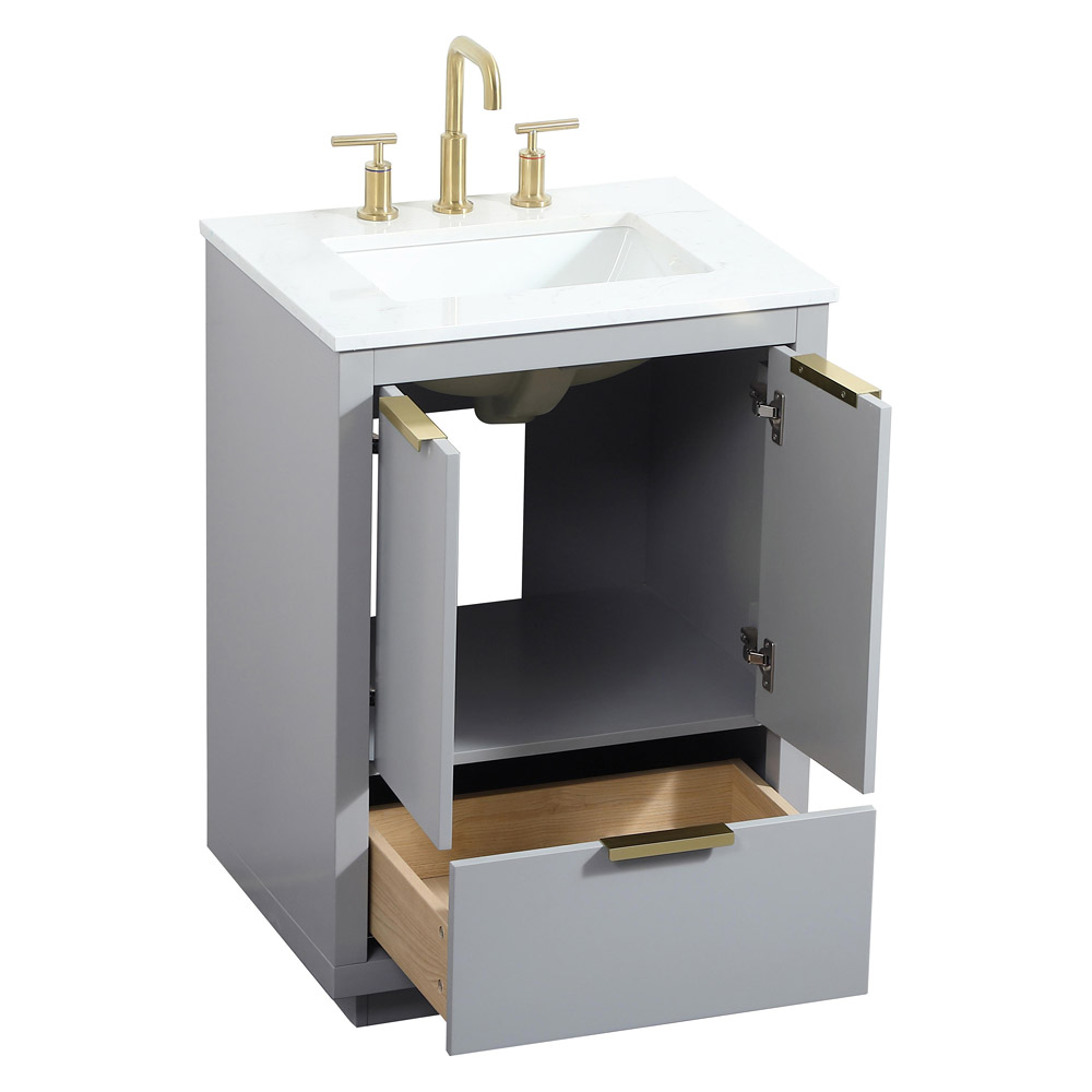 Elegant Bathroom Vanity - Gray (VF19424GR)