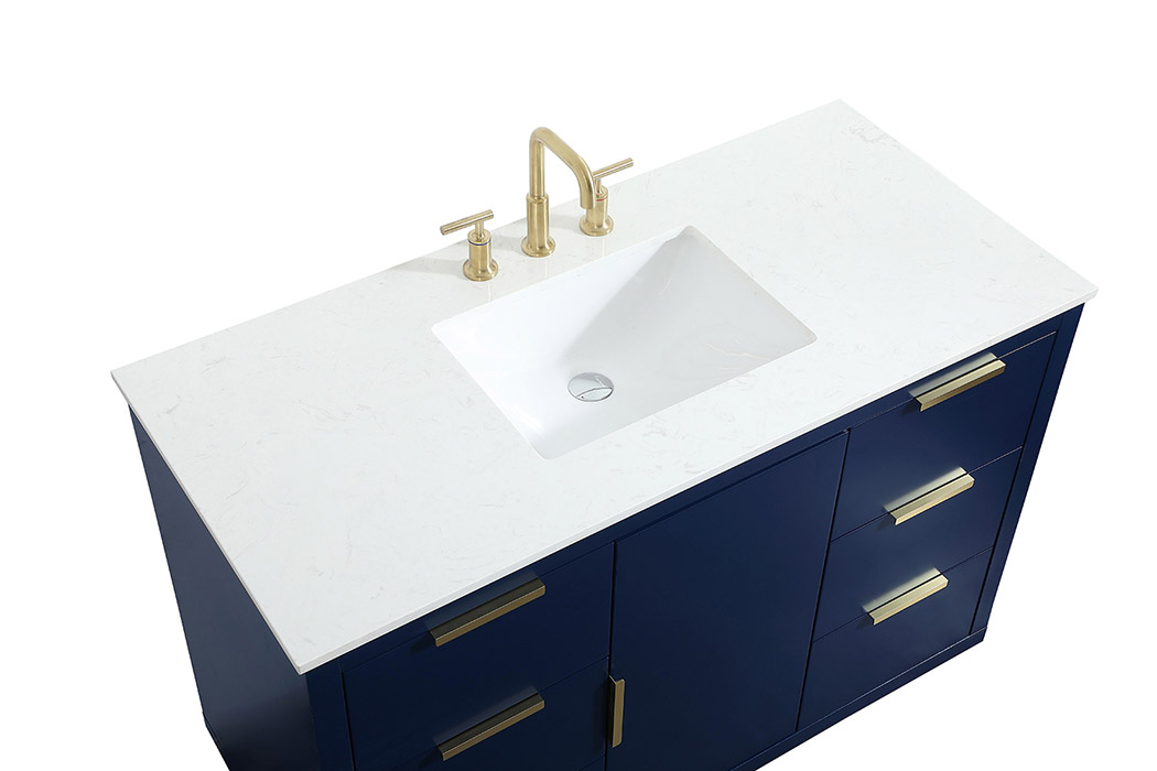 Elegant Bathroom Vanity - Blue (VF19448BL)