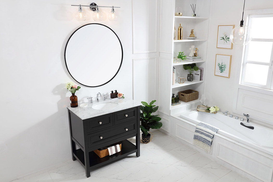 Elegant Bathroom Vanity - Black, L 36" (VF27036BK)