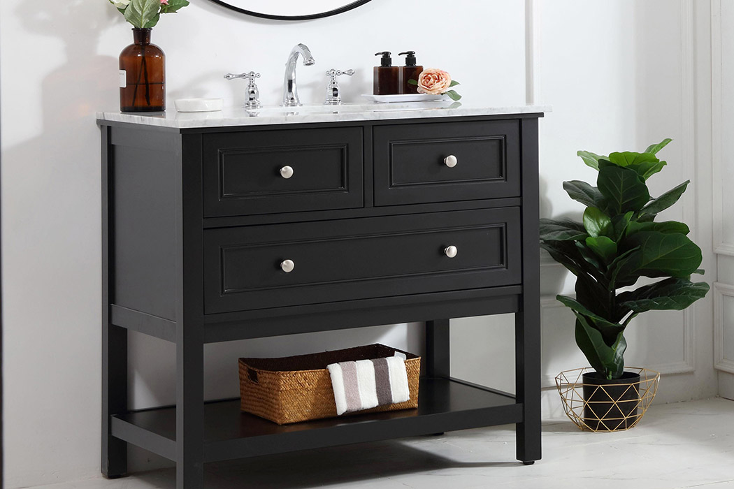 Elegant Bathroom Vanity - Black, L 36" (VF27036BK)