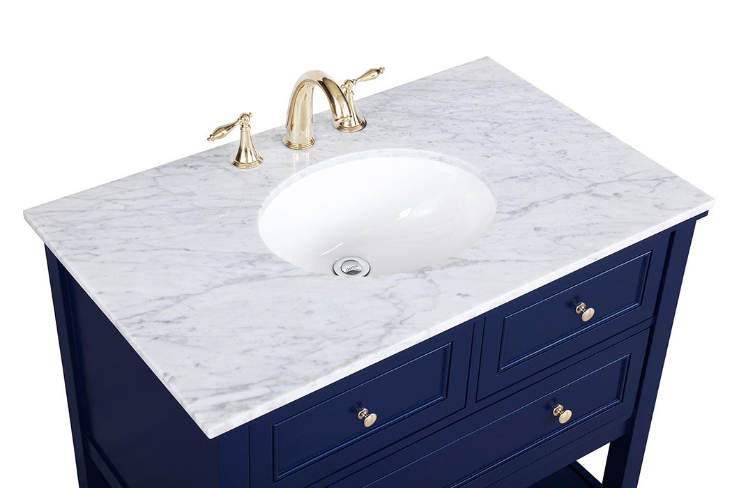 Elegant Bathroom Vanity - Blue, L 36" (VF27036BL)
