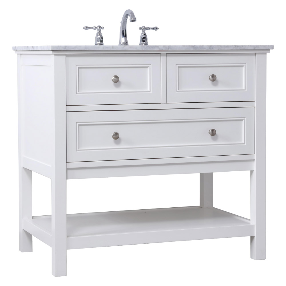 Elegant Bathroom Vanity - White, L 36" (VF27036WH)