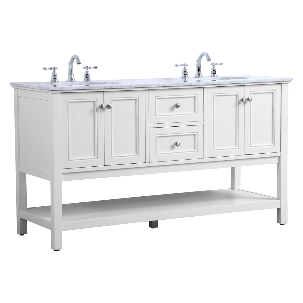 Elegant Bathroom Vanity - White, L 60" (VF27060WH)