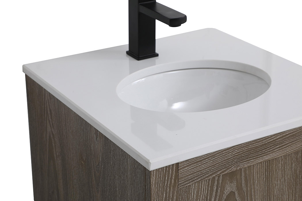 Elegant Bathroom Vanity - Weathered oak (VF2818WO)