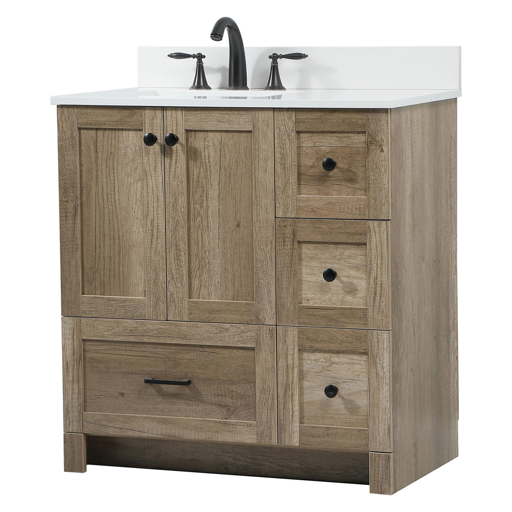Elegant Bathroom Vanity - Natural Oak (VF2832NT-BS)