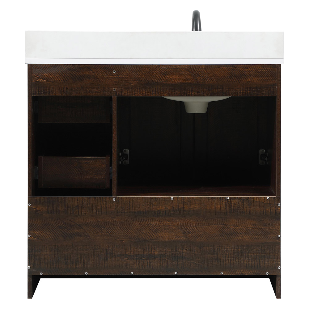 Elegant Bathroom Vanity - Espresso (VF2836EX-BS)