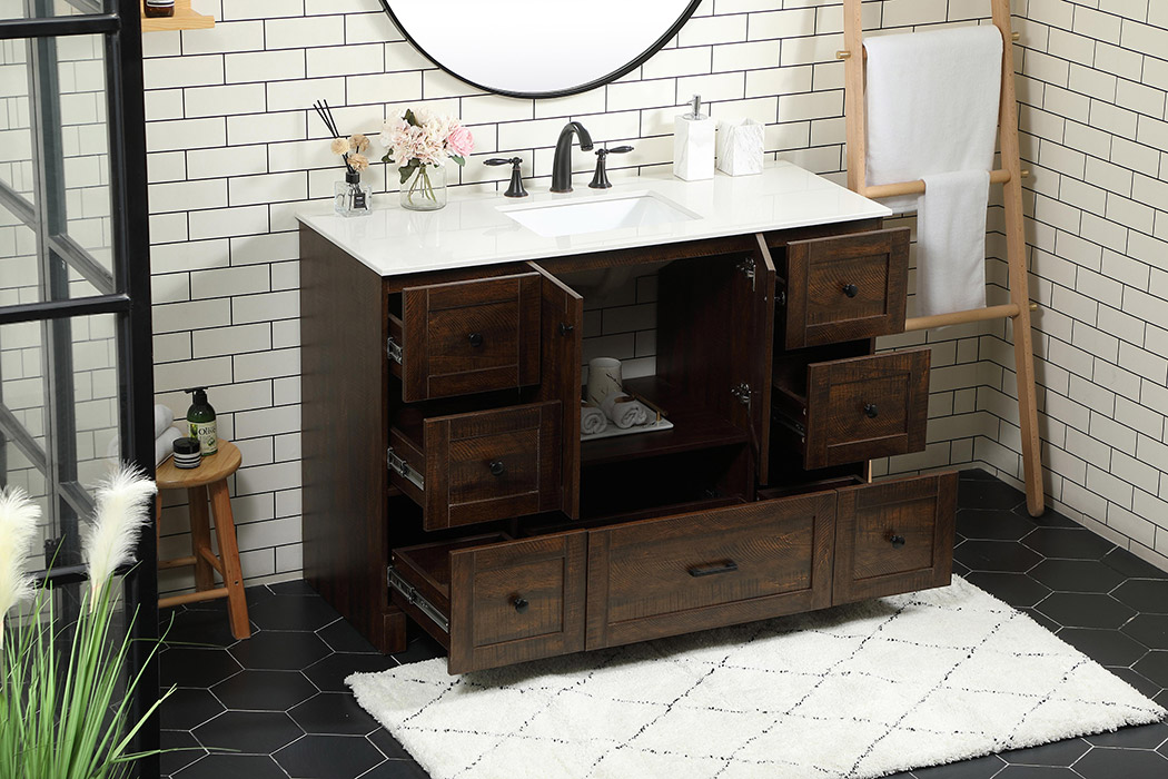 Elegant Bathroom Vanity - Espresso (VF2848EX)