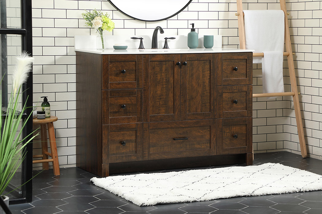 Elegant Bathroom Vanity - Espresso (VF2848EX-BS)