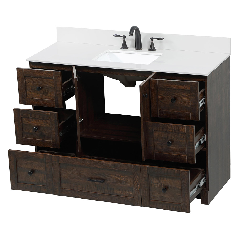 Elegant Bathroom Vanity - Espresso (VF2848EX-BS)