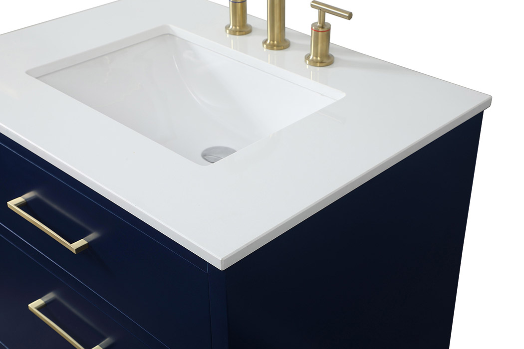Elegant Bathroom Vanity - Blue (VF41030MBL)