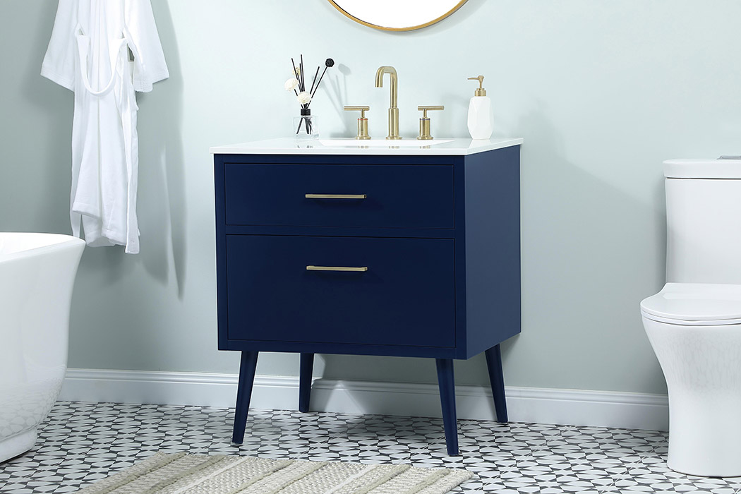 Elegant Bathroom Vanity - Blue (VF41030MBL)