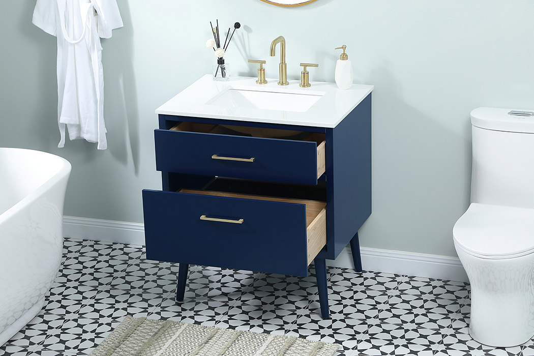 Elegant Bathroom Vanity - Blue (VF41030MBL)