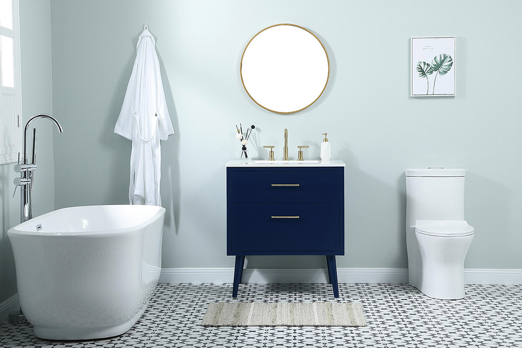 Elegant Bathroom Vanity - Blue (VF41030MBL)