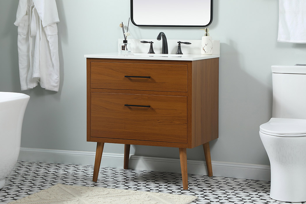 Elegant Bathroom Vanity - Teak (VF41030MTK-BS)