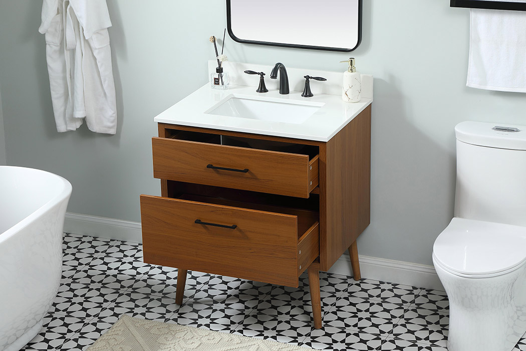 Elegant Bathroom Vanity - Teak (VF41030MTK-BS)
