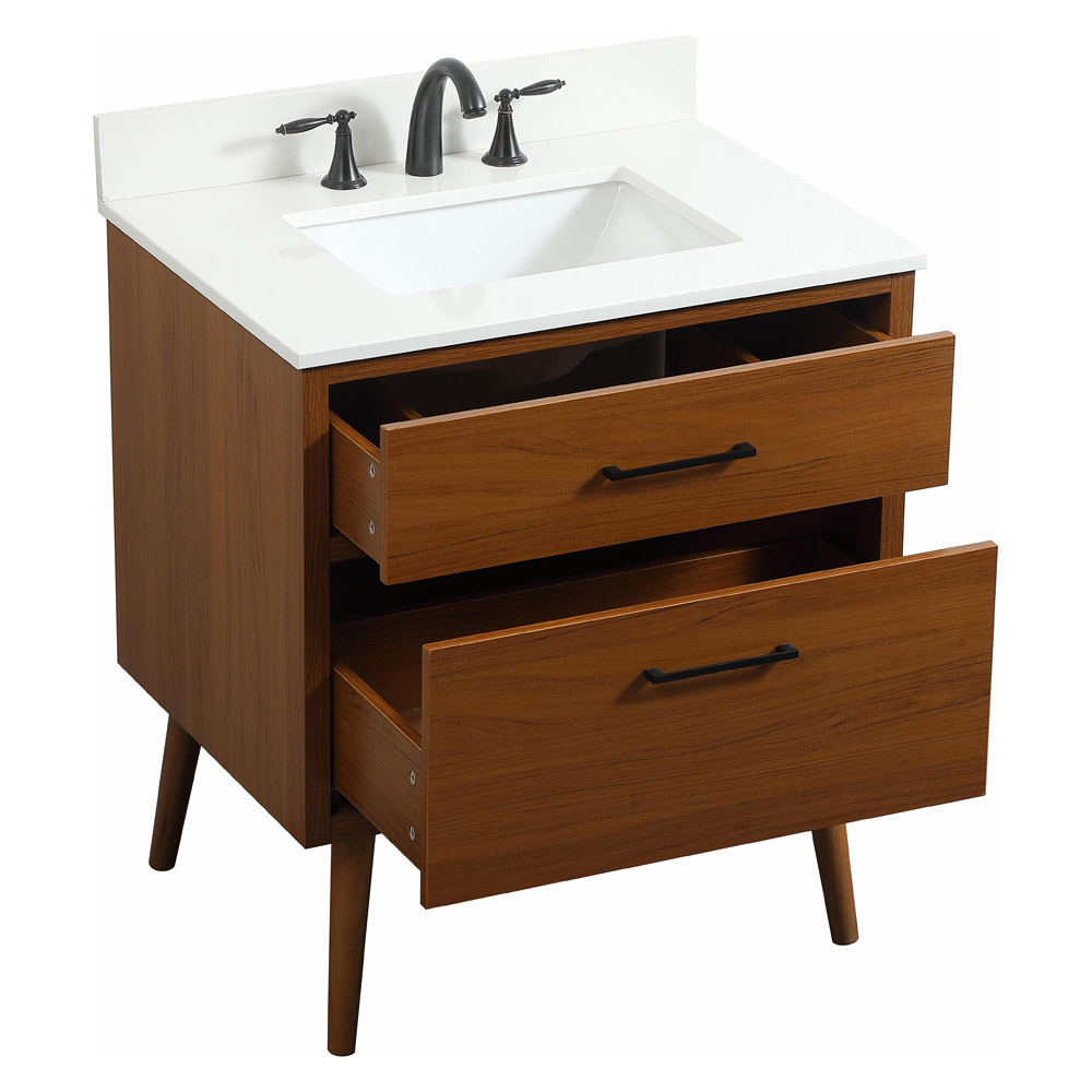 Elegant Bathroom Vanity - Teak (VF41030MTK-BS)