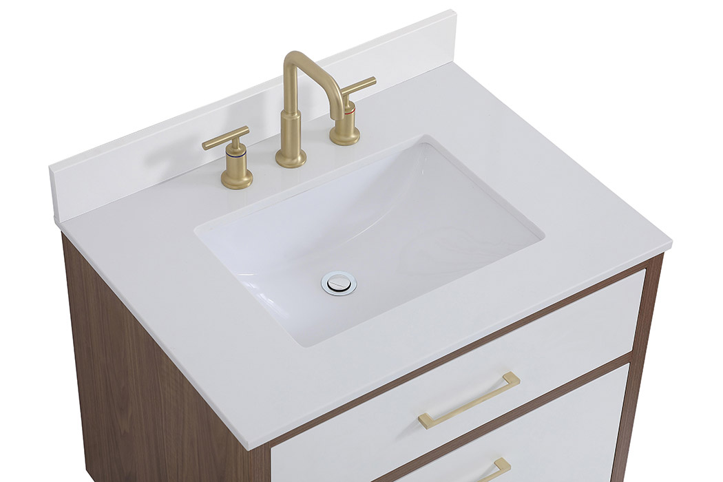 Elegant Bathroom Vanity - White (VF41030WH-BS)