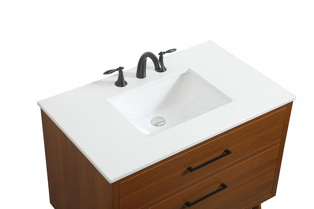 Elegant Bathroom Vanity - Teak (VF41036MTK)