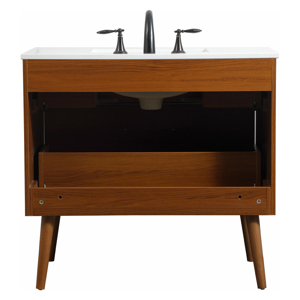 Elegant Bathroom Vanity - Teak (VF41036MTK)