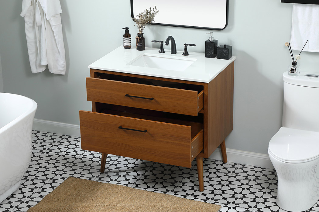 Elegant Bathroom Vanity - Teak (VF41036MTK)
