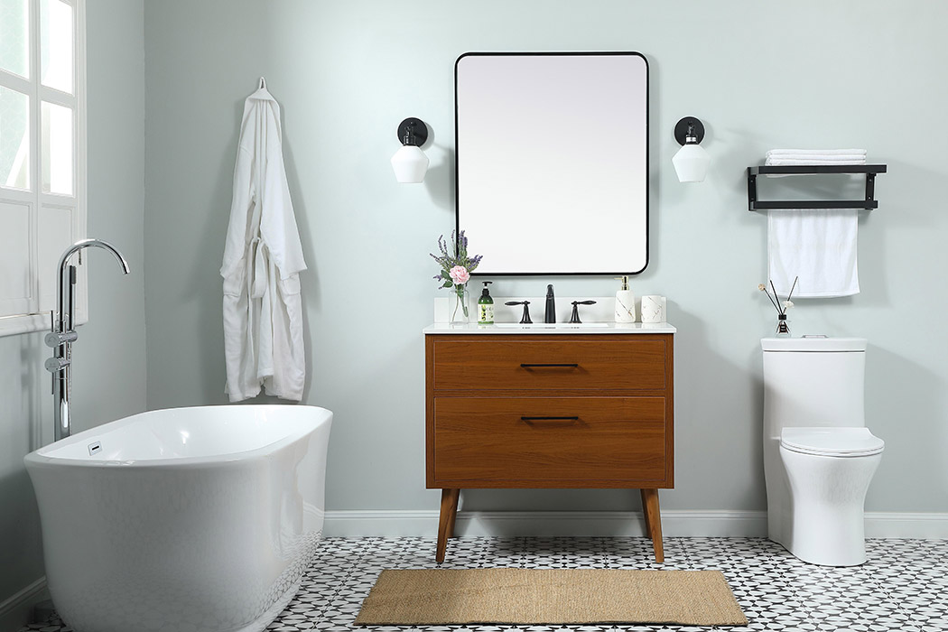 Elegant Bathroom Vanity - Teak (VF41036MTK-BS)