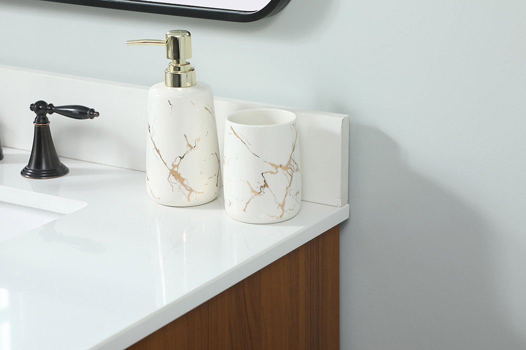 Elegant Bathroom Vanity - Teak (VF41036MTK-BS)