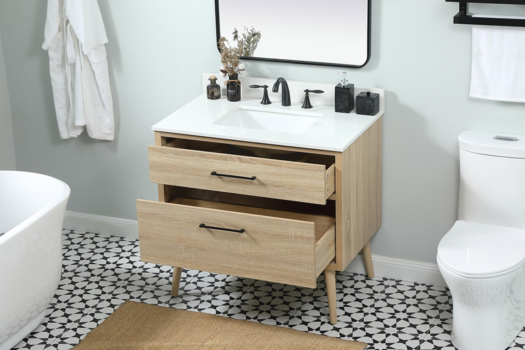 Elegant Bathroom Vanity - Mango Wood (VF41036MW-BS)