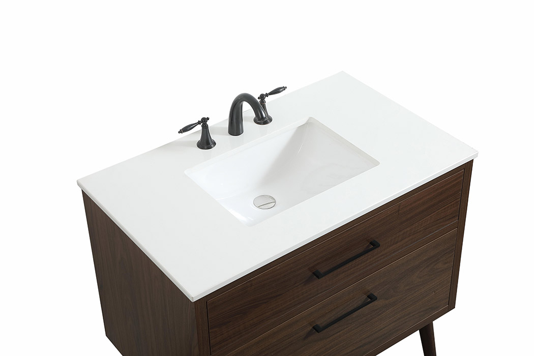 Elegant Bathroom Vanity - Walnut (VF41036MWT)
