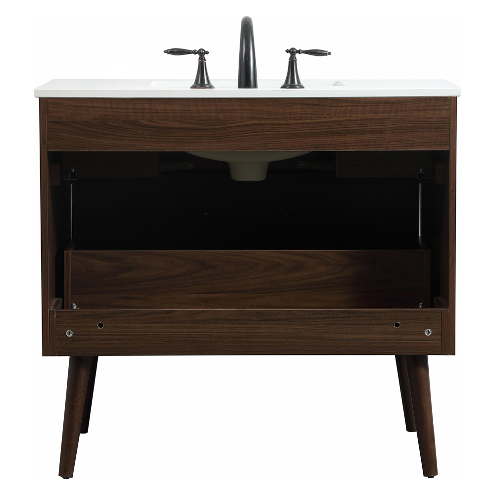 Elegant Bathroom Vanity - Walnut (VF41036MWT)