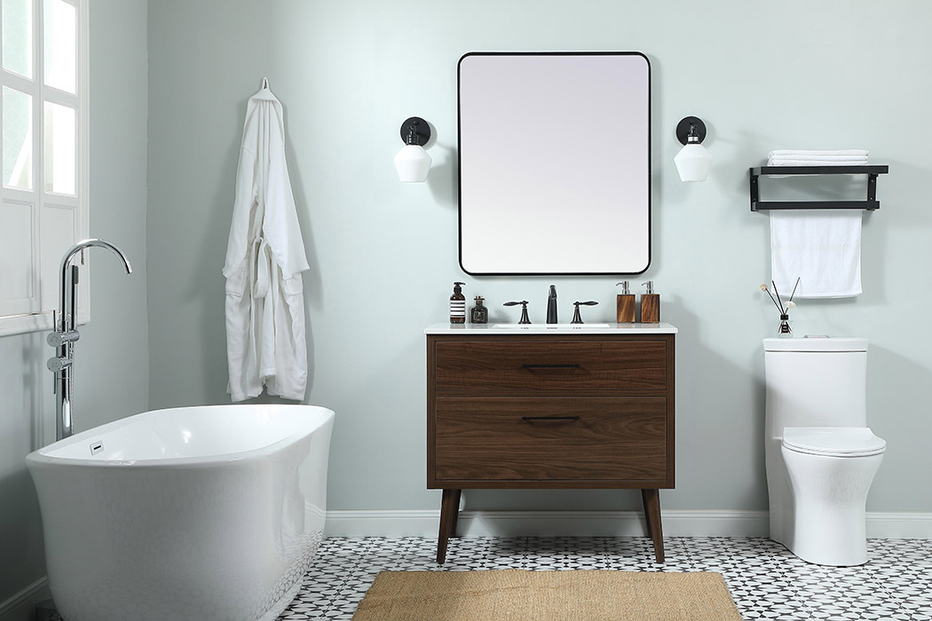 Elegant Bathroom Vanity - Walnut (VF41036MWT)