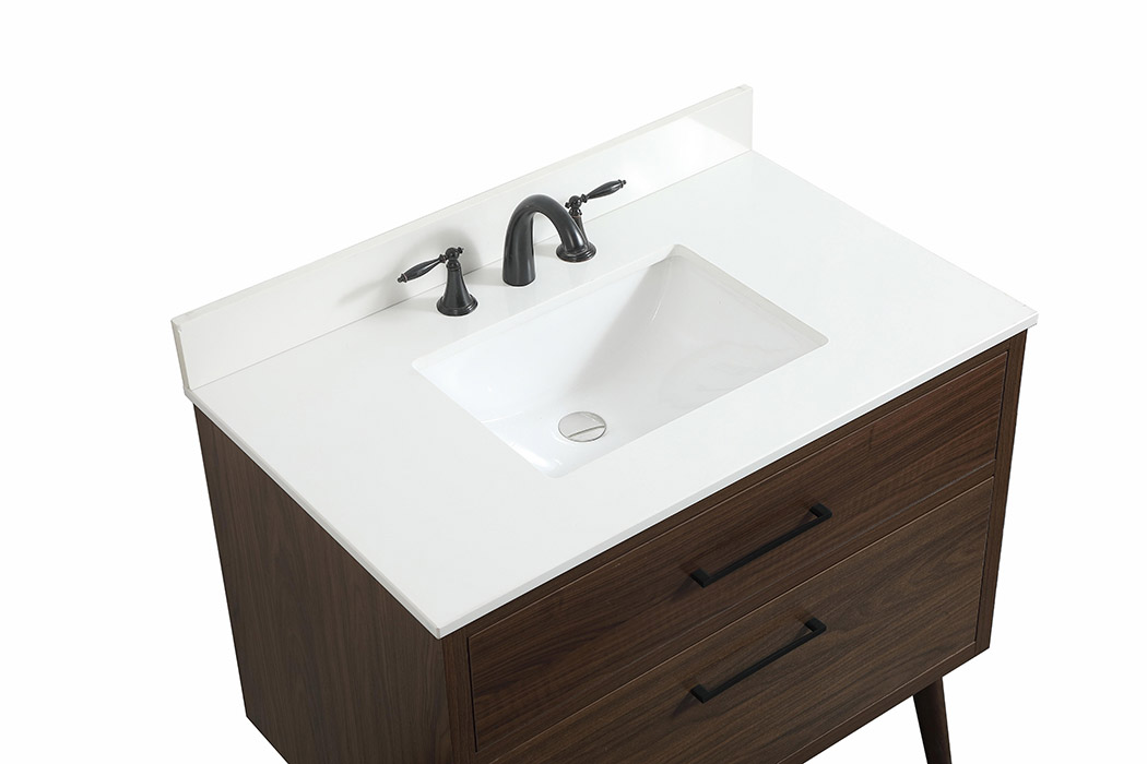 Elegant Bathroom Vanity - Walnut (VF41036MWT-BS)