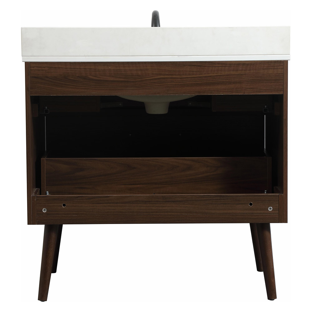 Elegant Bathroom Vanity - Walnut (VF41036MWT-BS)