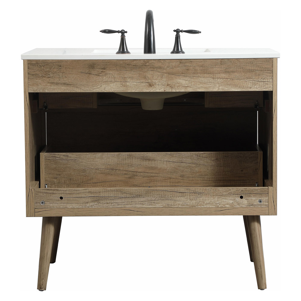 Elegant Bathroom Vanity - Natural Oak (VF41036NT)