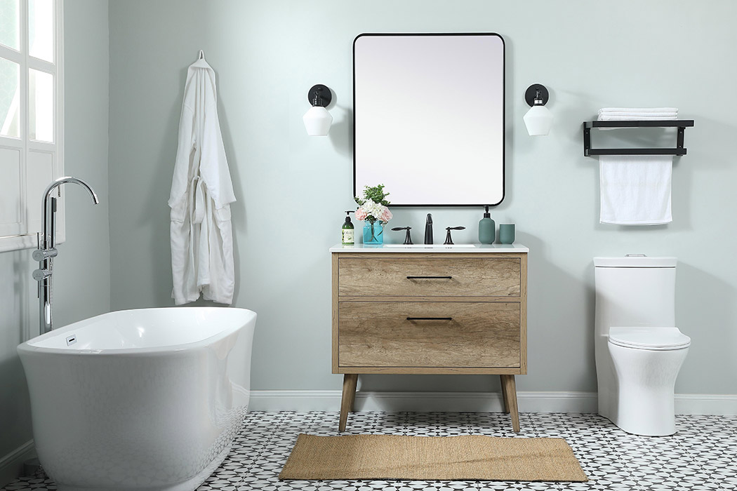 Elegant Bathroom Vanity - Natural Oak (VF41036NT)