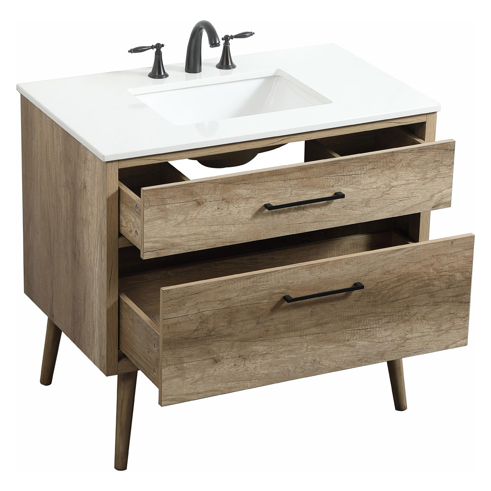 Elegant Bathroom Vanity - Natural Oak (VF41036NT)