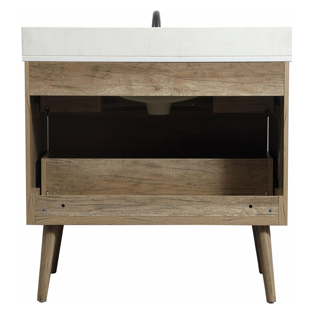 Elegant Bathroom Vanity - Natural Oak (VF41036NT-BS)