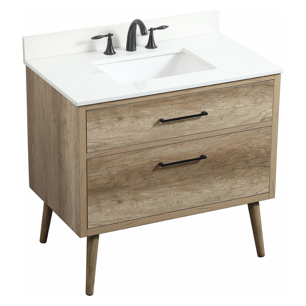 Elegant Bathroom Vanity - Natural Oak (VF41036NT-BS)