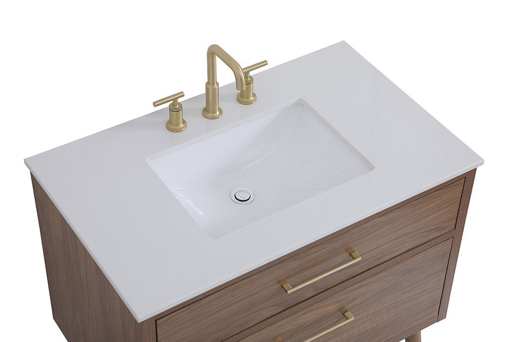 Elegant Bathroom Vanity - Walnut Brown (VF41036WB)