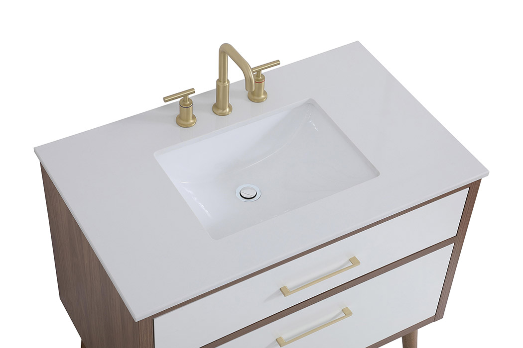 Elegant Bathroom Vanity - White (VF41036WH)