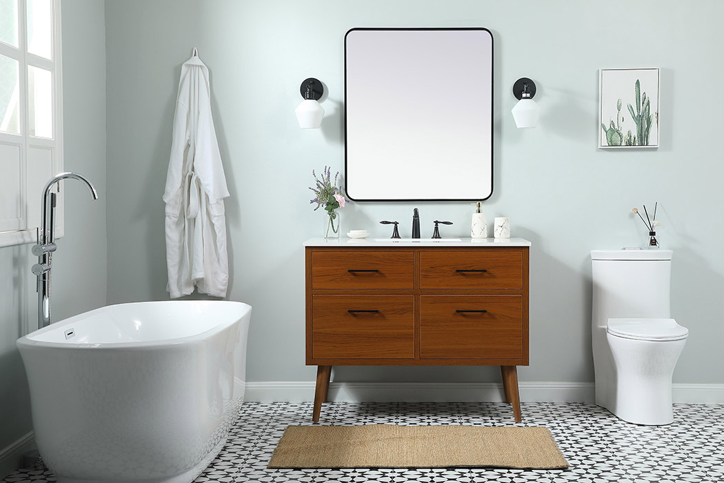 Elegant Bathroom Vanity - Teak (VF41042MTK)