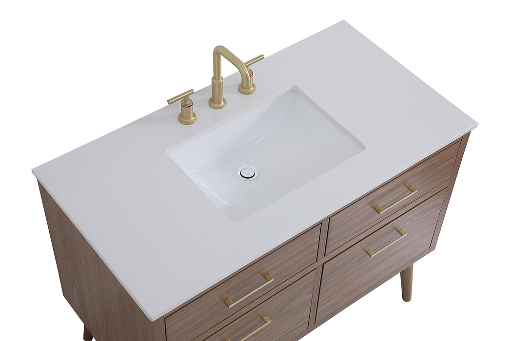 Elegant Bathroom Vanity - Walnut Brown (VF41042WB)