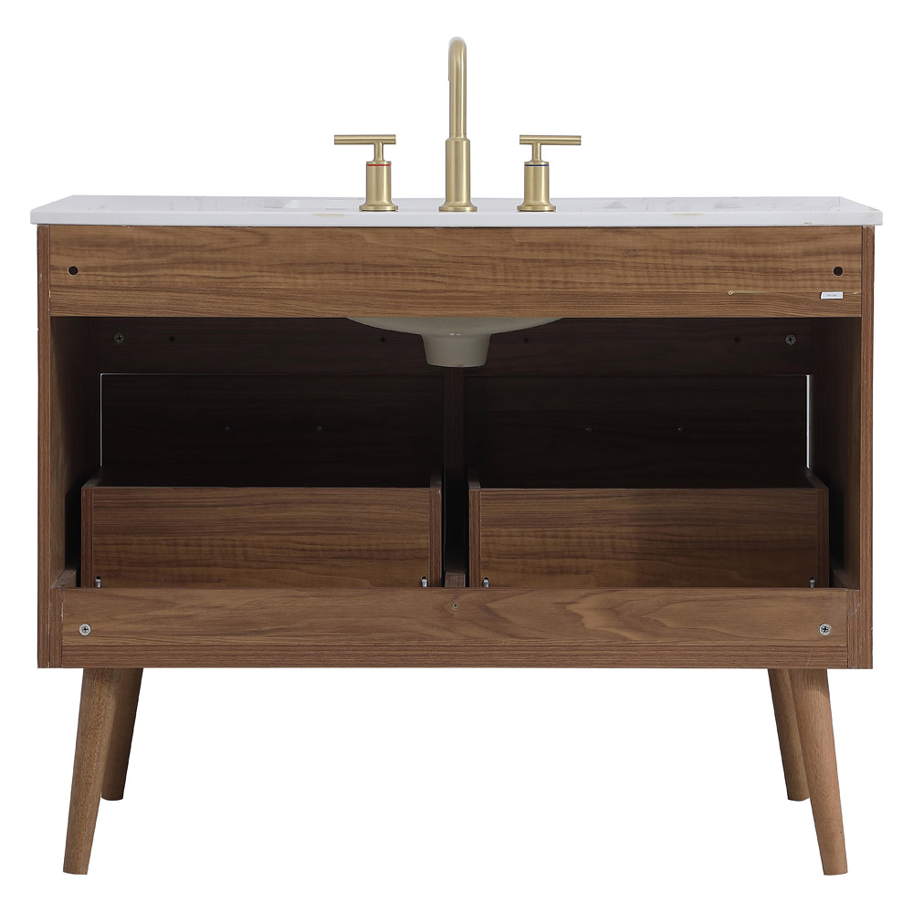 Elegant Bathroom Vanity - Walnut Brown (VF41042WB)