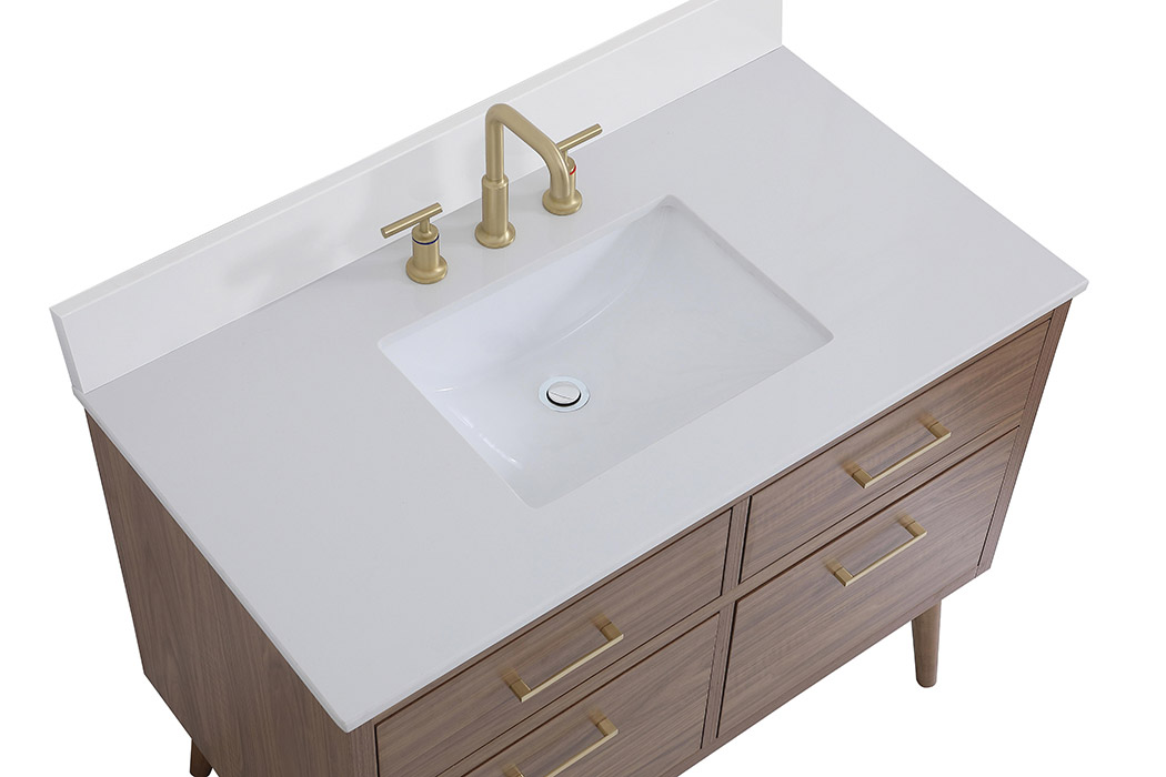 Elegant Bathroom Vanity - Walnut Brown (VF41042WB-BS)