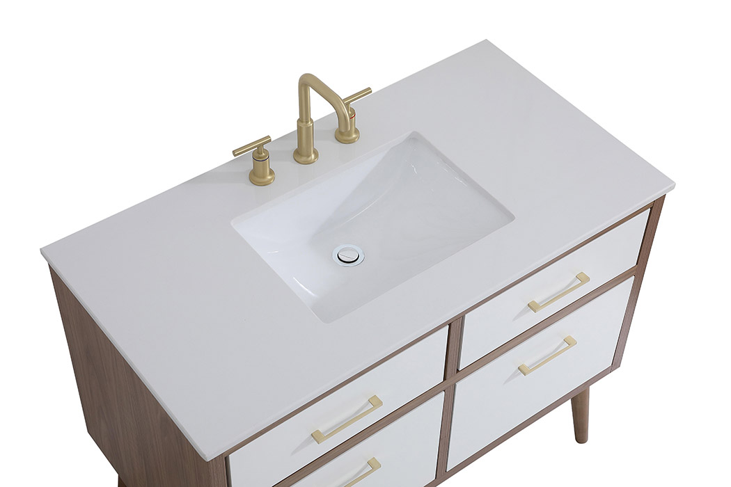 Elegant Bathroom Vanity - White (VF41042WH)